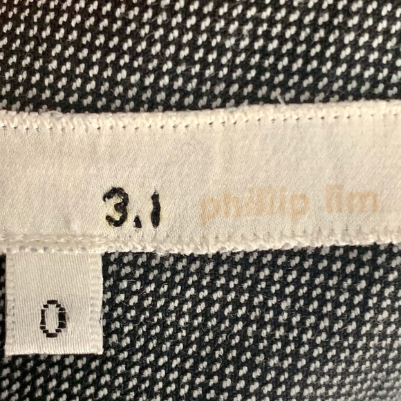 3.1 PHILLIP LIM Vintage Wool Blend Skirt Black & White Textured - Picture 2 of 15